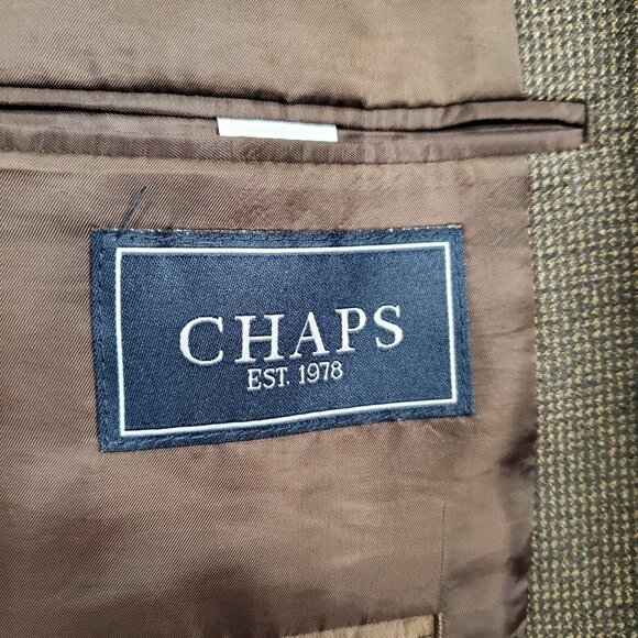 Chaps Mens 44R Blazer Sport Coat Two Button Academia Classic Business Casual - Picture 3 of 9